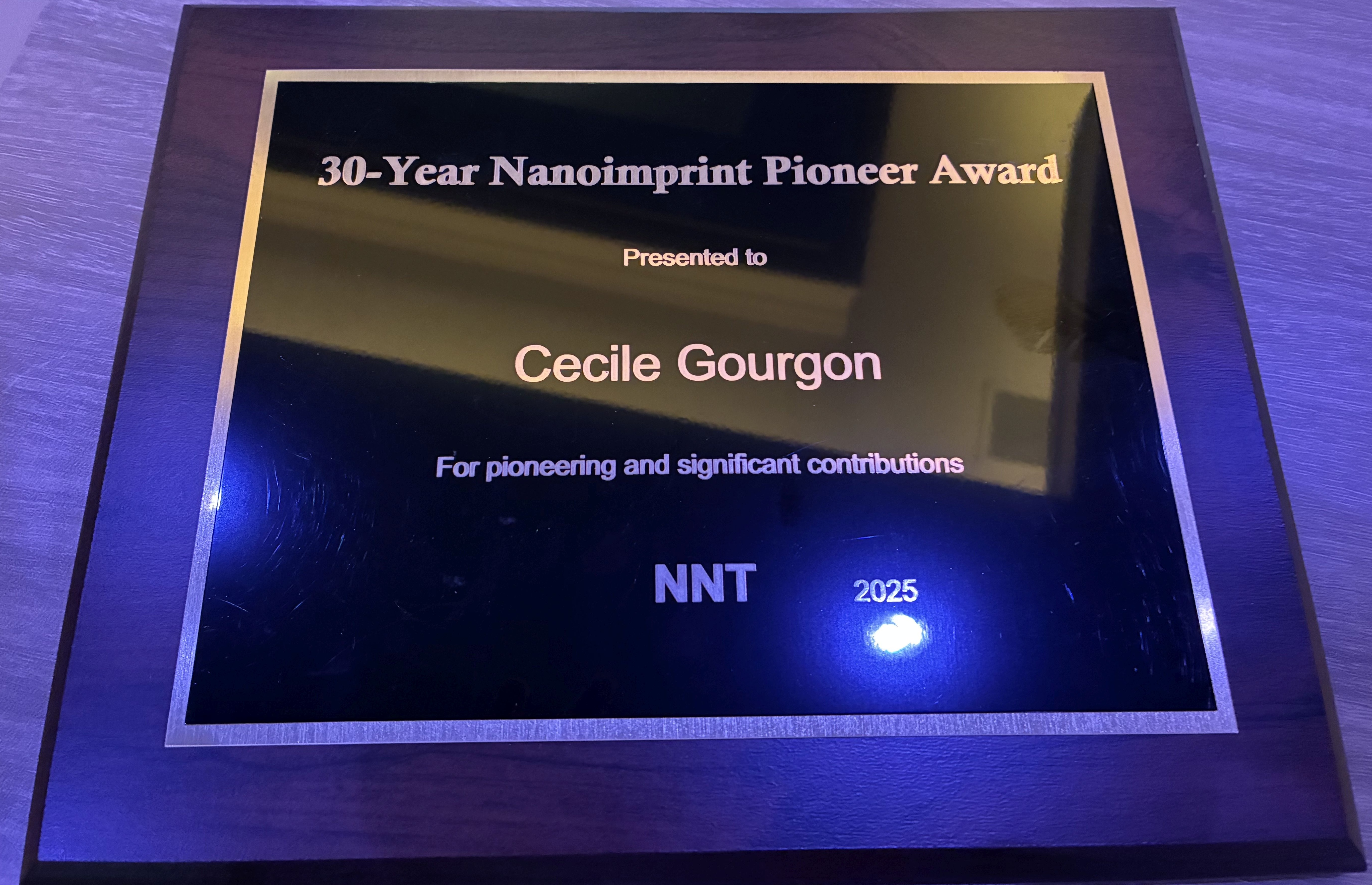 Cécile Gourgon - Nanoimprint Pioneer Award