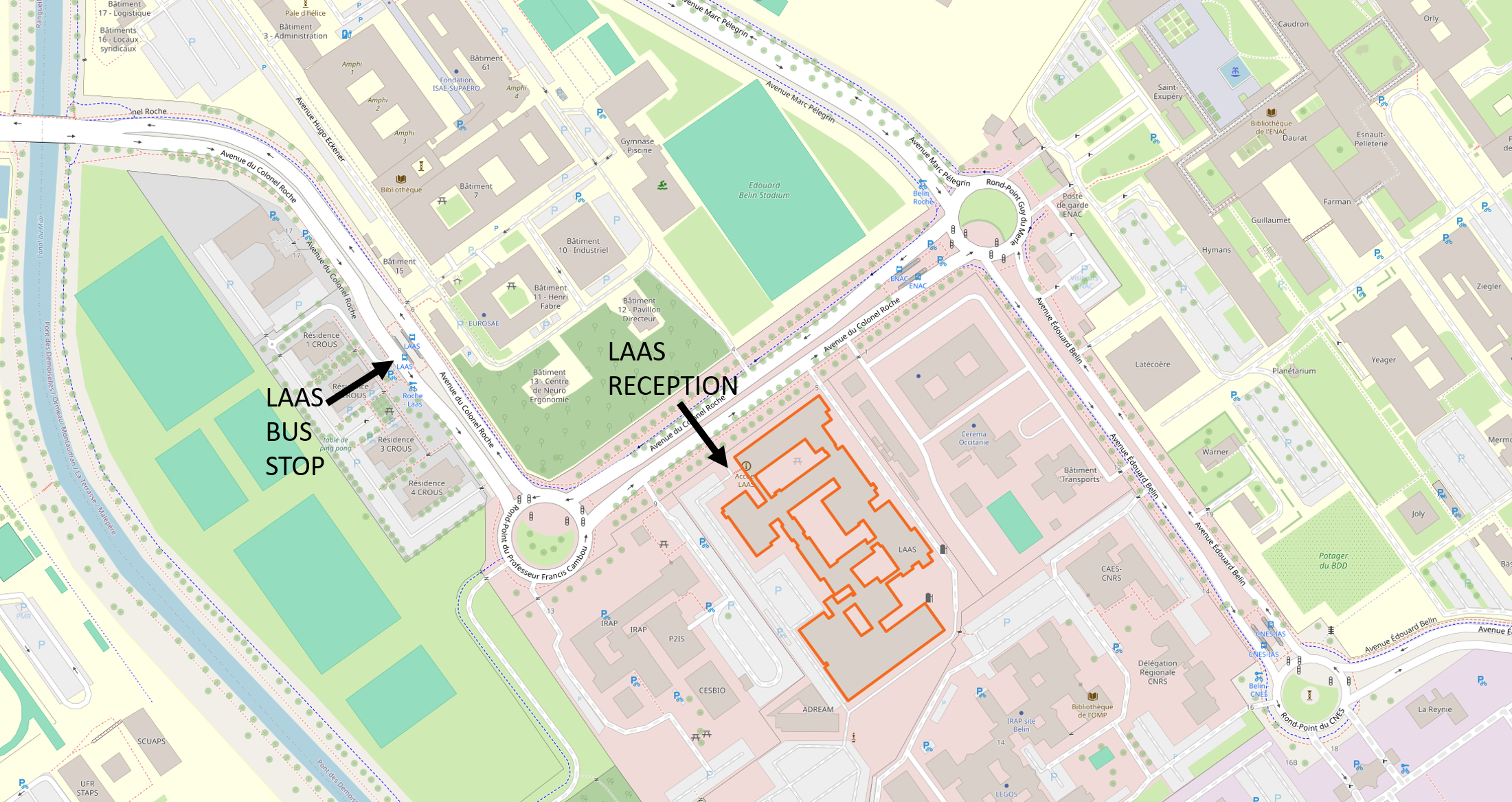 Map to LAAS-CNRS